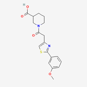 1-{[2-(3-Methoxyphenyl)-1,3-thiazol-4-yl]acetyl}piperidine-3-carboxylic acid