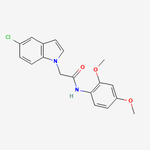 molecular formula C18H17ClN2O3 B12174539 2-(5-chloro-1H-indol-1-yl)-N-(2,4-dimethoxyphenyl)acetamide 