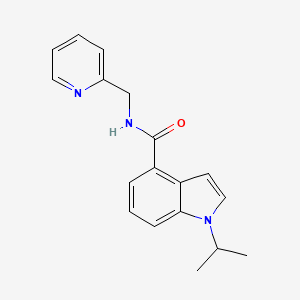 molecular formula C18H19N3O B12174632 1-(propan-2-yl)-N-(pyridin-2-ylmethyl)-1H-indole-4-carboxamide 