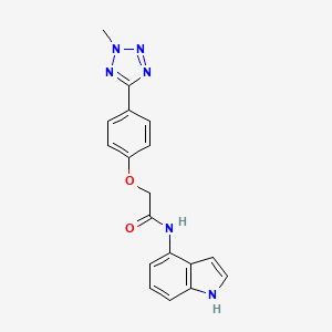 molecular formula C18H16N6O2 B12174654 N-(1H-indol-4-yl)-2-[4-(2-methyl-2H-tetrazol-5-yl)phenoxy]acetamide 