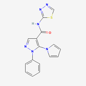 1-phenyl-5-(1H-pyrrol-1-yl)-N-(1,3,4-thiadiazol-2-yl)-1H-pyrazole-4-carboxamide