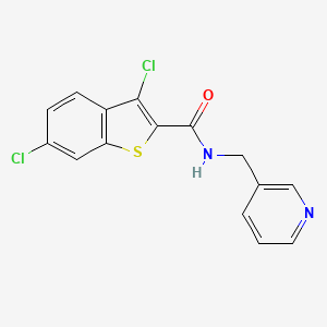 molecular formula C15H10Cl2N2OS B1217470 3,6-dichloro-N-(3-pyridinylmethyl)-1-benzothiophene-2-carboxamide 
