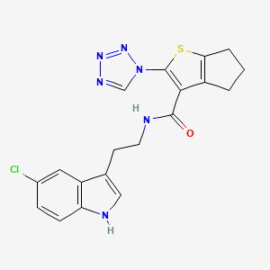 molecular formula C19H17ClN6OS B12174733 N-[2-(5-chloro-1H-indol-3-yl)ethyl]-2-(1H-tetrazol-1-yl)-5,6-dihydro-4H-cyclopenta[b]thiophene-3-carboxamide 