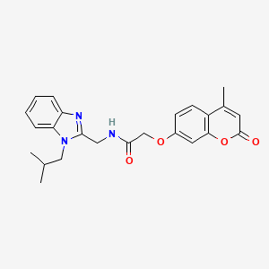 2-[(4-methyl-2-oxo-2H-chromen-7-yl)oxy]-N-{[1-(2-methylpropyl)-1H-benzimidazol-2-yl]methyl}acetamide