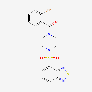 molecular formula C17H15BrN4O3S2 B12174739 [4-(2,1,3-Benzothiadiazol-4-ylsulfonyl)piperazin-1-yl](2-bromophenyl)methanone 