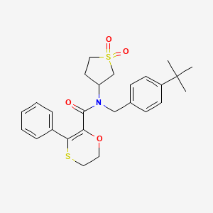 N-(4-tert-butylbenzyl)-N-(1,1-dioxidotetrahydrothiophen-3-yl)-3-phenyl-5,6-dihydro-1,4-oxathiine-2-carboxamide