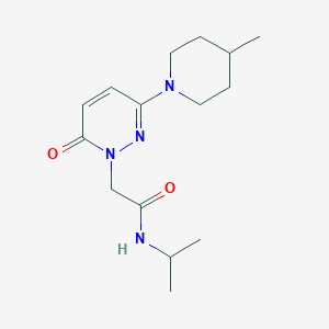 molecular formula C15H24N4O2 B12174788 2-[3-(4-methylpiperidin-1-yl)-6-oxopyridazin-1(6H)-yl]-N-(propan-2-yl)acetamide 