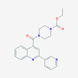 Ethyl 4-{[2-(pyridin-3-yl)quinolin-4-yl]carbonyl}piperazine-1-carboxylate