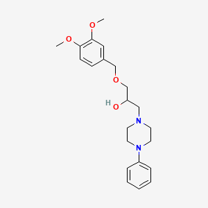 1-[(3,4-Dimethoxyphenyl)methoxy]-3-(4-phenylpiperazin-1-yl)propan-2-ol