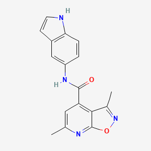 molecular formula C17H14N4O2 B12174813 N-(1H-indol-5-yl)-3,6-dimethyl[1,2]oxazolo[5,4-b]pyridine-4-carboxamide 