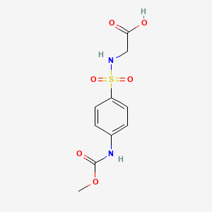 molecular formula C10H12N2O6S B12174857 N-({4-[(Methoxycarbonyl)amino]phenyl}sulfonyl)glycine CAS No. 83192-67-0