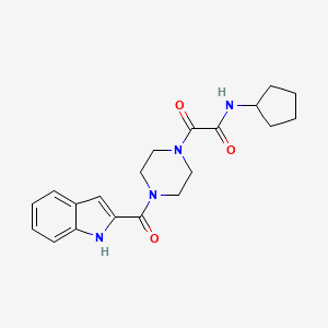 N-cyclopentyl-2-[4-(1H-indol-2-ylcarbonyl)piperazin-1-yl]-2-oxoacetamide