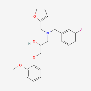 1-[(3-Fluorobenzyl)(furan-2-ylmethyl)amino]-3-(2-methoxyphenoxy)propan-2-ol