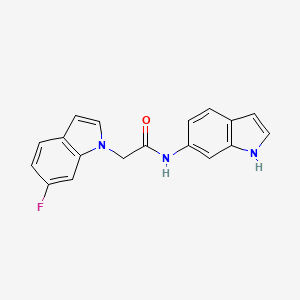 molecular formula C18H14FN3O B12174936 2-(6-fluoro-1H-indol-1-yl)-N-(1H-indol-6-yl)acetamide 