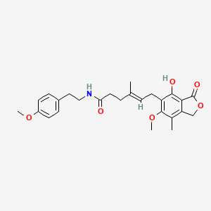 (4E)-6-(4-hydroxy-6-methoxy-7-methyl-3-oxo-1,3-dihydro-2-benzofuran-5-yl)-N-[2-(4-methoxyphenyl)ethyl]-4-methylhex-4-enamide