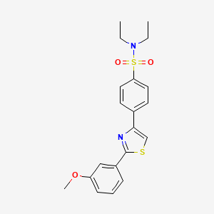 N,N-diethyl-4-[2-(3-methoxyphenyl)-1,3-thiazol-4-yl]benzene-1-sulfonamide