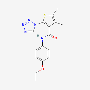 molecular formula C16H17N5O2S B12174977 N-(4-ethoxyphenyl)-4,5-dimethyl-2-(1H-tetrazol-1-yl)thiophene-3-carboxamide 