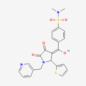 4-{[4-hydroxy-5-oxo-1-(pyridin-3-ylmethyl)-2-(thiophen-2-yl)-2,5-dihydro-1H-pyrrol-3-yl]carbonyl}-N,N-dimethylbenzenesulfonamide