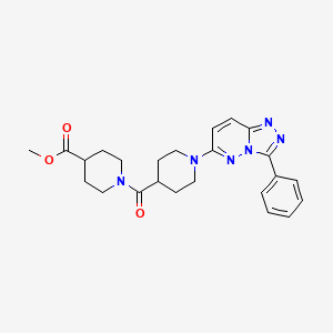 molecular formula C24H28N6O3 B12175035 Methyl 1-{[1-(3-phenyl[1,2,4]triazolo[4,3-b]pyridazin-6-yl)piperidin-4-yl]carbonyl}piperidine-4-carboxylate 