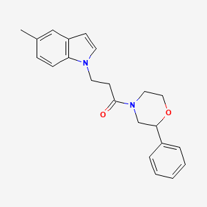 3-(5-methyl-1H-indol-1-yl)-1-(2-phenylmorpholin-4-yl)propan-1-one