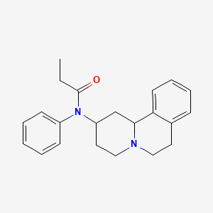 B1217509 N-(1,3,4,6,7,11b-Hexahydro-2H-benzo(a)quinolizin-2-yl)propionanilide CAS No. 66142-87-8