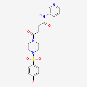 4-(4-((4-fluorophenyl)sulfonyl)piperazin-1-yl)-4-oxo-N-(pyridin-3-yl)butanamide