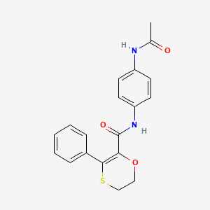 N-[4-(acetylamino)phenyl]-3-phenyl-5,6-dihydro-1,4-oxathiine-2-carboxamide