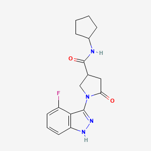 N-cyclopentyl-1-(4-fluoro-2H-indazol-3-yl)-5-oxopyrrolidine-3-carboxamide