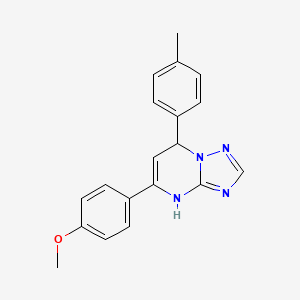 molecular formula C19H18N4O B12175208 5-(4-Methoxyphenyl)-7-(4-methylphenyl)-4,7-dihydro[1,2,4]triazolo[1,5-a]pyrimidine 