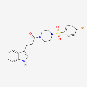 1-{4-[(4-bromophenyl)sulfonyl]piperazin-1-yl}-3-(1H-indol-3-yl)propan-1-one