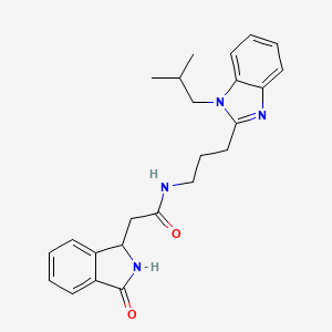 N-{3-[1-(2-methylpropyl)-1H-benzimidazol-2-yl]propyl}-2-(3-oxo-2,3-dihydro-1H-isoindol-1-yl)acetamide