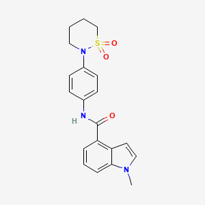 N-[4-(1,1-dioxido-1,2-thiazinan-2-yl)phenyl]-1-methyl-1H-indole-4-carboxamide