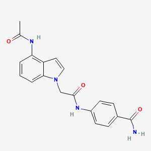 4-({[4-(acetylamino)-1H-indol-1-yl]acetyl}amino)benzamide