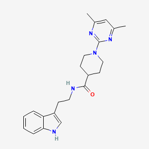 molecular formula C22H27N5O B12175377 1-(4,6-dimethylpyrimidin-2-yl)-N-[2-(1H-indol-3-yl)ethyl]piperidine-4-carboxamide 