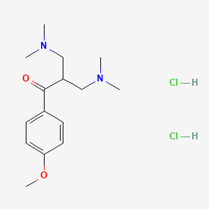B1217541 3-Dimethylamino-2-dimethylaminomethyl-1-(4-methoxyphenyl)-1-propanone CAS No. 90548-62-2