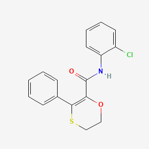 molecular formula C17H14ClNO2S B12175415 N-(2-chlorophenyl)-3-phenyl-5,6-dihydro-1,4-oxathiine-2-carboxamide 