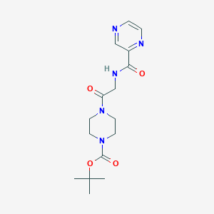 molecular formula C16H23N5O4 B12175418 tert-butyl 4-[N-(pyrazin-2-ylcarbonyl)glycyl]piperazine-1-carboxylate 