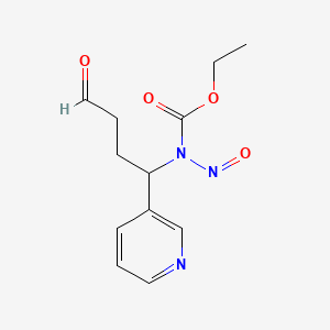 B1217543 4-(Carbethoxynitrosamino)-4-(3-pyridyl)butanal CAS No. 107759-11-5