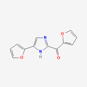 molecular formula C12H8N2O3 B1217544 2-(2-呋喃甲酰基)-4(5)-(2-呋喃基)-1H-咪唑 CAS No. 91037-91-1