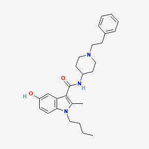 1-butyl-5-hydroxy-2-methyl-N-(1-(2-phenylethyl)-4-piperidyl)indole-3-carboxamide