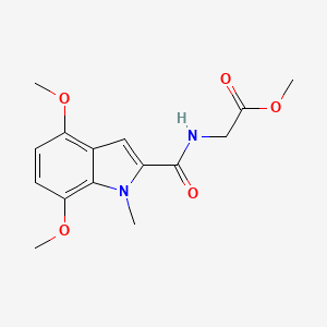 molecular formula C15H18N2O5 B12175479 methyl N-[(4,7-dimethoxy-1-methyl-1H-indol-2-yl)carbonyl]glycinate 