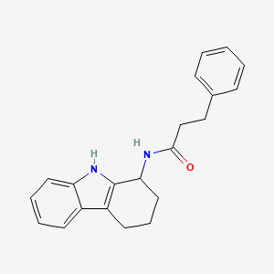 molecular formula C21H22N2O B12175491 3-phenyl-N-(2,3,4,9-tetrahydro-1H-carbazol-1-yl)propanamide 