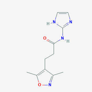 molecular formula C11H14N4O2 B12175499 3-(3,5-dimethyl-1,2-oxazol-4-yl)-N-(1H-imidazol-2-yl)propanamide 