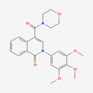 molecular formula C23H24N2O6 B12175504 4-(morpholin-4-ylcarbonyl)-2-(3,4,5-trimethoxyphenyl)isoquinolin-1(2H)-one 