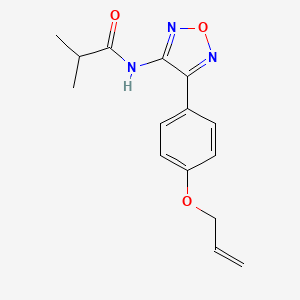 molecular formula C15H17N3O3 B12175517 2-methyl-N-{4-[4-(prop-2-en-1-yloxy)phenyl]-1,2,5-oxadiazol-3-yl}propanamide 