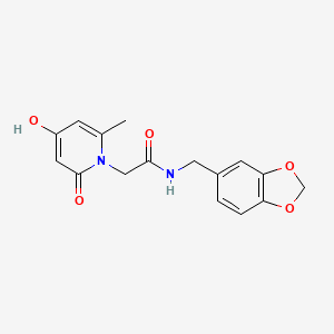 N-(1,3-benzodioxol-5-ylmethyl)-2-(4-hydroxy-6-methyl-2-oxopyridin-1(2H)-yl)acetamide