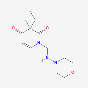 B1217553 N-Aminomethylmorpholine 3,3-diethyl-2,4-pyridinedione CAS No. 81424-62-6