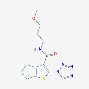 molecular formula C13H17N5O2S B12175555 N-(3-methoxypropyl)-2-(1H-tetrazol-1-yl)-5,6-dihydro-4H-cyclopenta[b]thiophene-3-carboxamide 