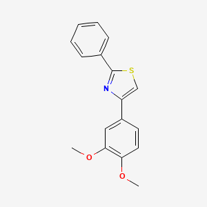 molecular formula C17H15NO2S B12175562 4-(3,4-Dimethoxyphenyl)-2-phenyl-1,3-thiazole 