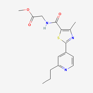 methyl N-{[4-methyl-2-(2-propylpyridin-4-yl)-1,3-thiazol-5-yl]carbonyl}glycinate